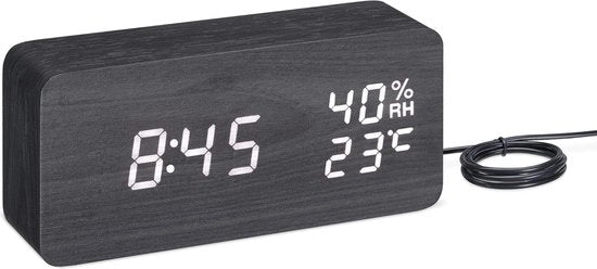 Alarme Digitale con Visualizzazione Grafica del Clima – LED con Indicatore di Temperatura e Umidità