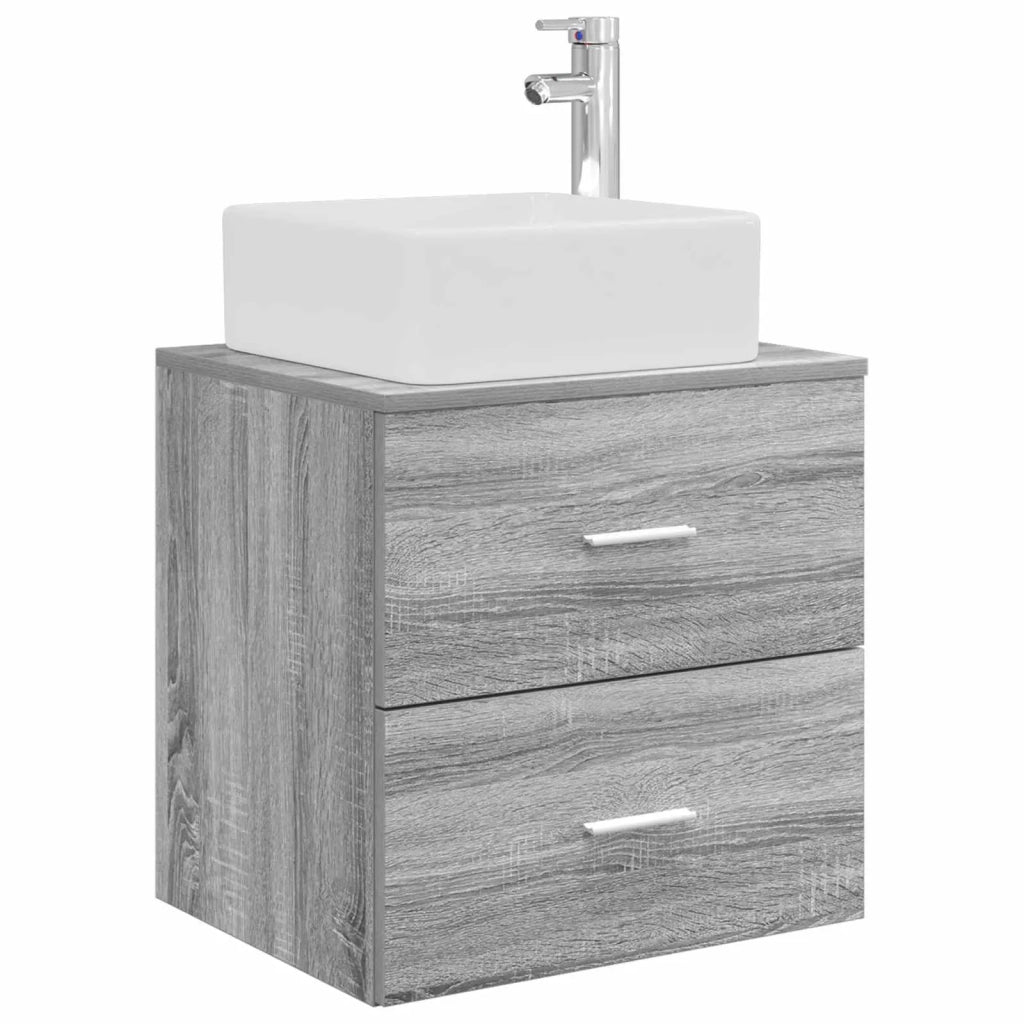 Mobile Lavabo da Parete Sonoma grigio 53 x 34,5 x 63 cm 890291