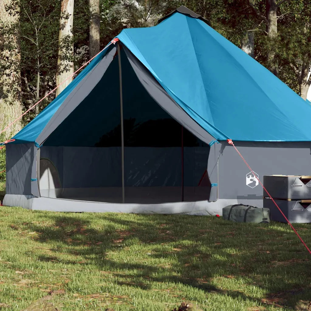 Tenda Familiare Tipi per 8 Persone-Tenda da campeggio Blu Impermeabile 263242