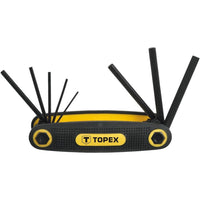 Topex 35d958 chiavi esagonali co con supporto 1,5-6 mm 8 pezzi ds
