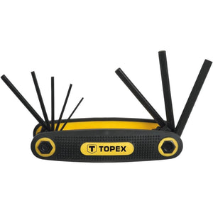 Topex 35d958 chiavi esagonali co con supporto 1,5-6 mm 8 pezzi ds