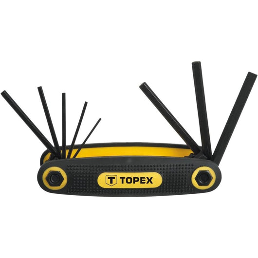 Topex 35d958 chiavi esagonali co con supporto 1,5-6 mm 8 pezzi ds