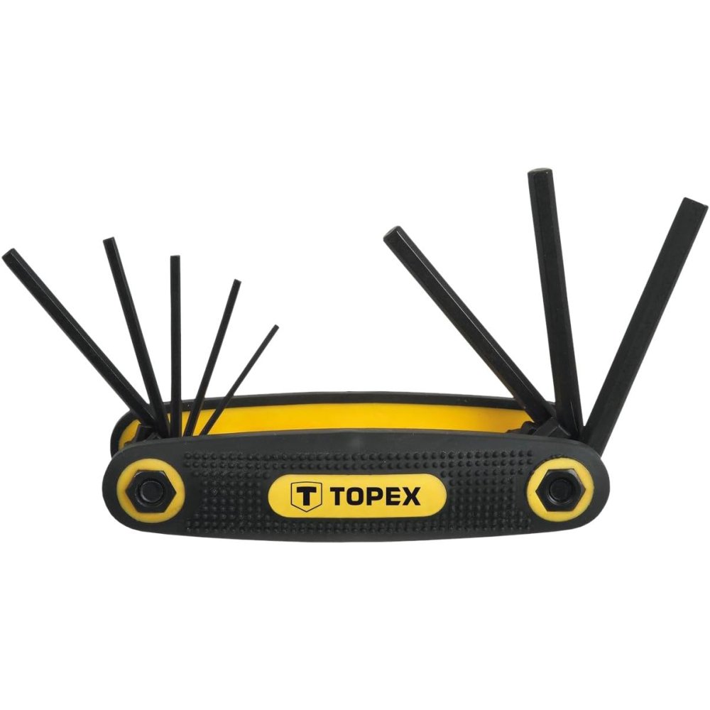 Topex 35d958 chiavi esagonali co con supporto 1,5-6 mm 8 pezzi ds