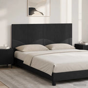 Testiera da Muro HOORN Nero Legno ingegnerizzato 897396