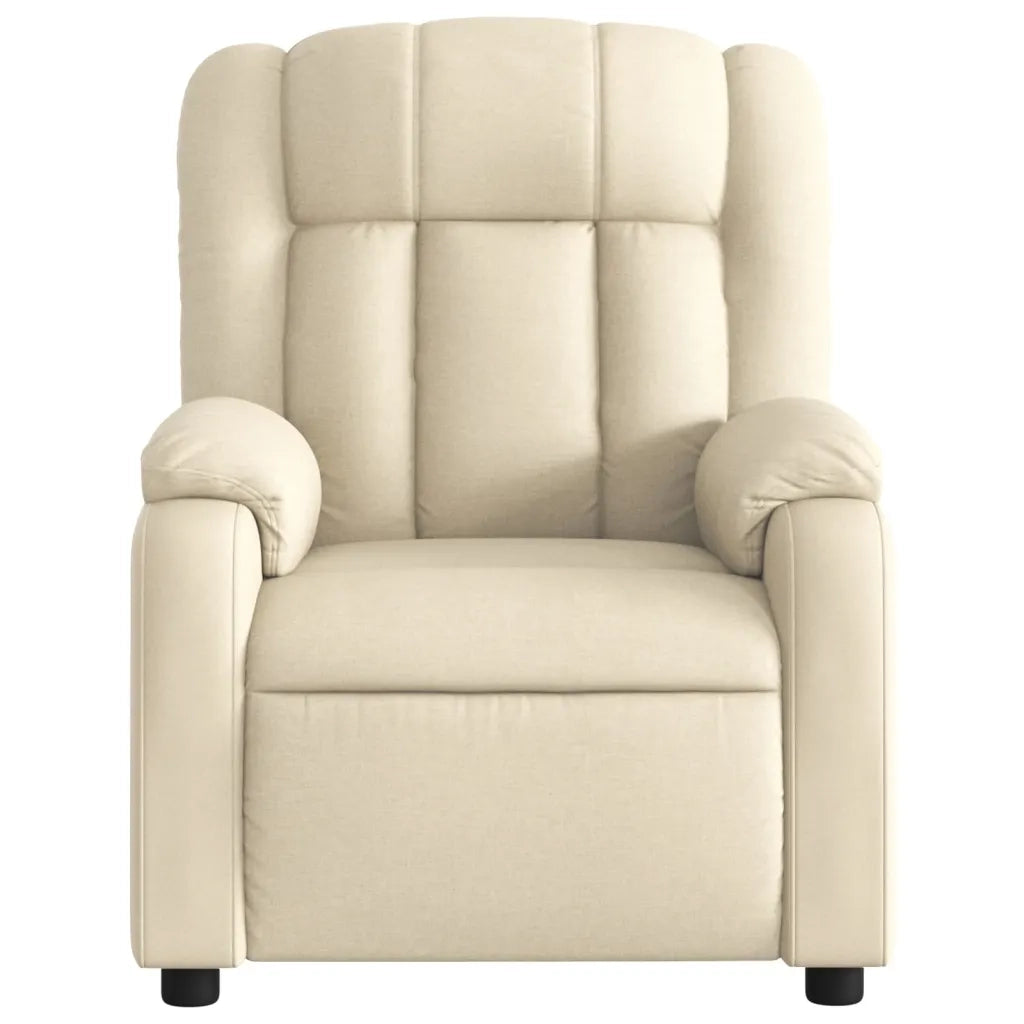 Divano Sedia-Poltrona Reclinabile in Tessuto Crema 467828