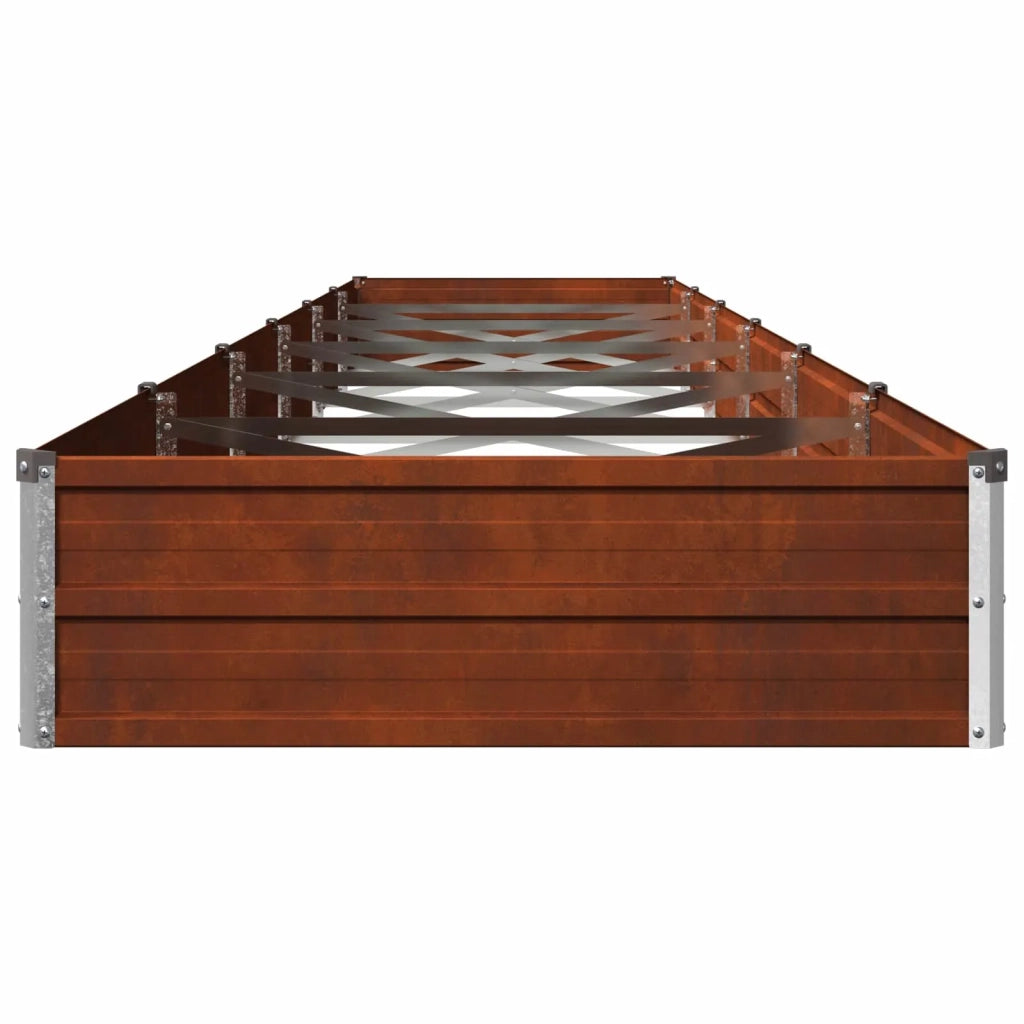 Letto rialzato da giardino Ruggine 480 x 80 x 24 cm cartone 8006523