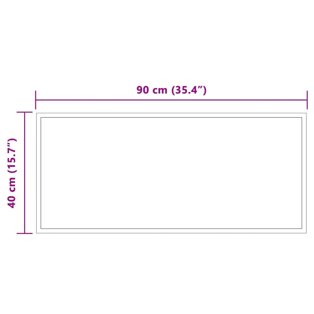 Specchio da bagno LED Trasparente 90 x 40 cm vetro temperato 42045819