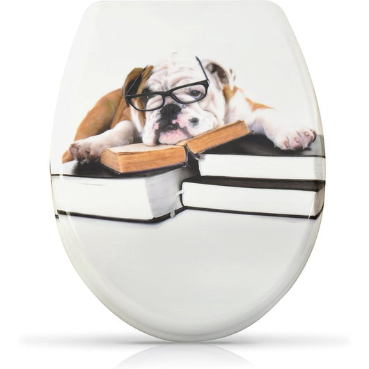 Sedile wc fantasia e chiusura ammortizzata - motivo dr. bulldog