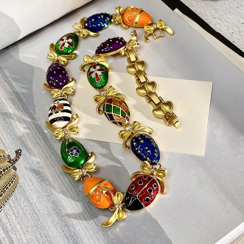 Set di gioielli con insetti realizzati a mano con perline: stile vintage da palazzo