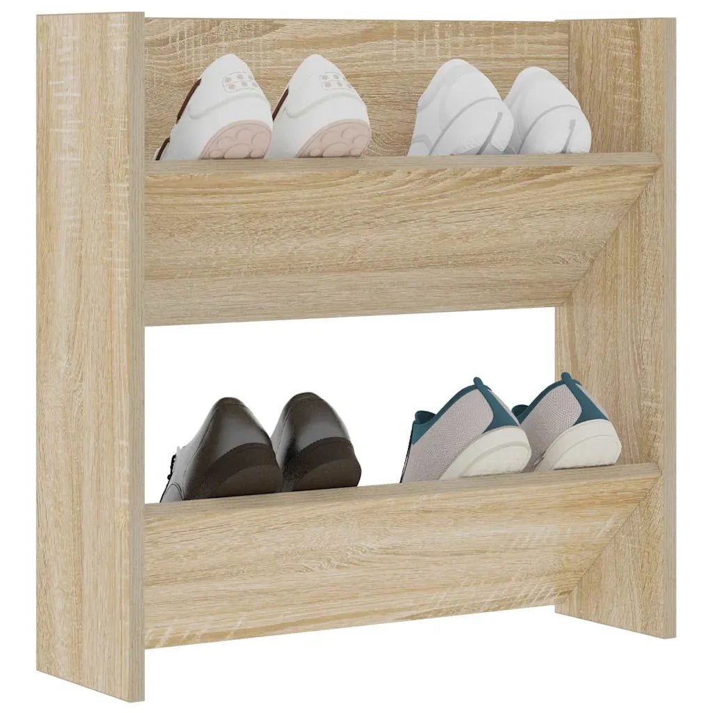 Scarpiera a Muro Rovere Sonoma 60x18x60 cm in Truciolato cod mxl 40839