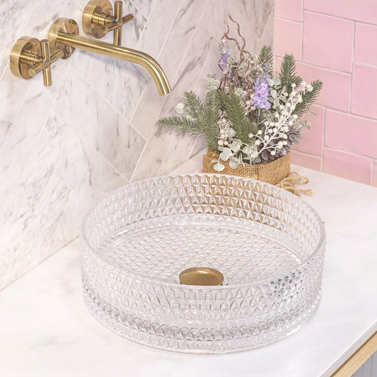 Lavabo Da Appoggio Rea Cristal Transparent