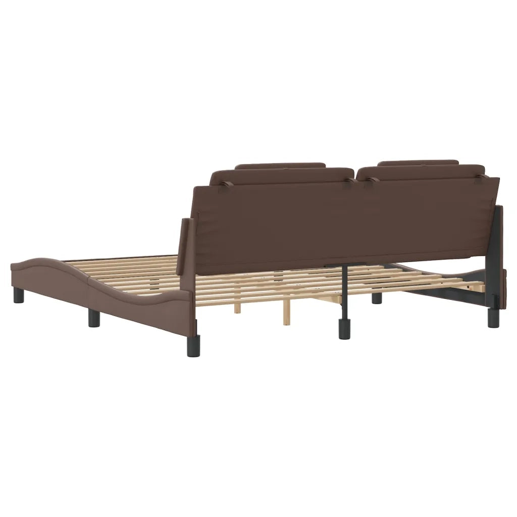 Giroletto Viana con LED senza Materasso Marrone 180x200 cm 3214038