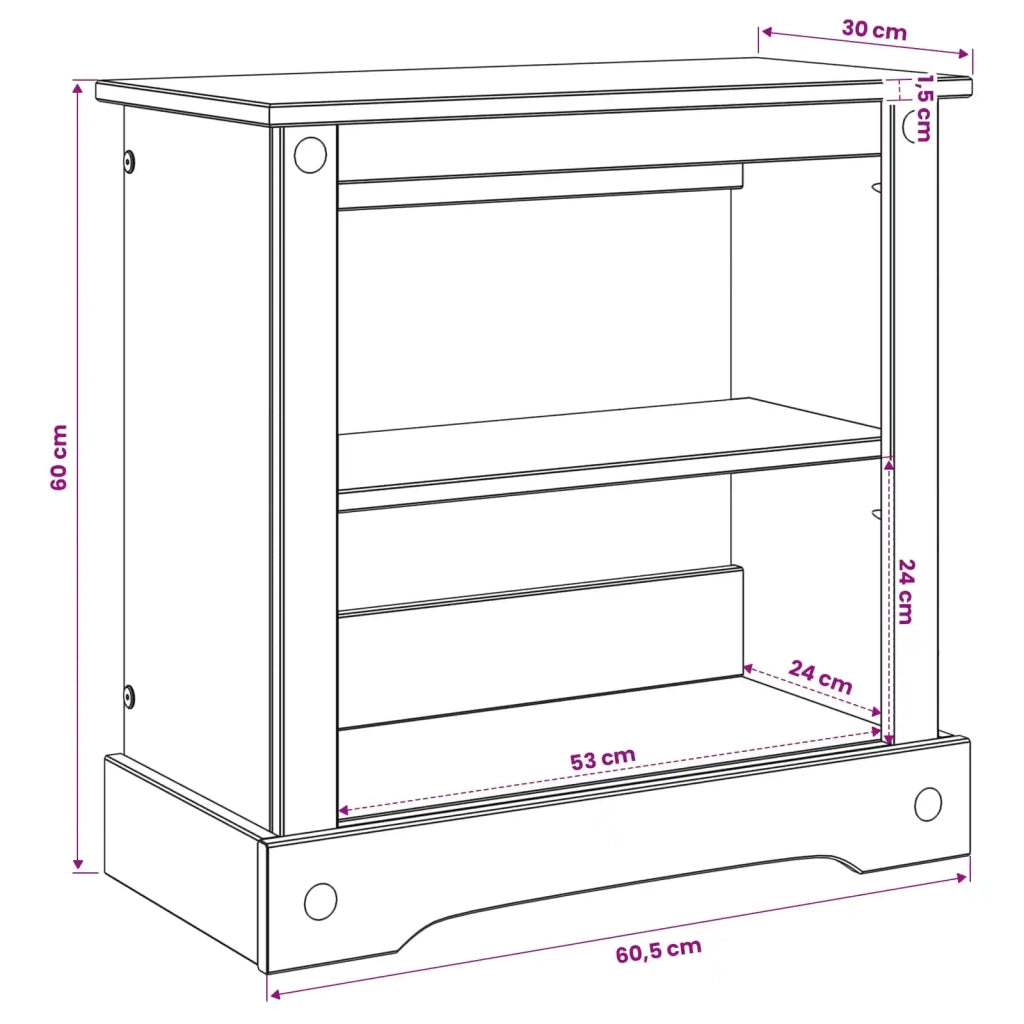Supporto per Acquario CORONA Bianco e marrone 60,5 x 30 x 60 cm 42034030