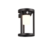 Applique LED, alluminio, nero opaco, 12,5x20,5x12,5 cm, Carmo