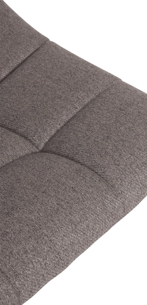 Sgabello Jerry in tessuto grigio,nero