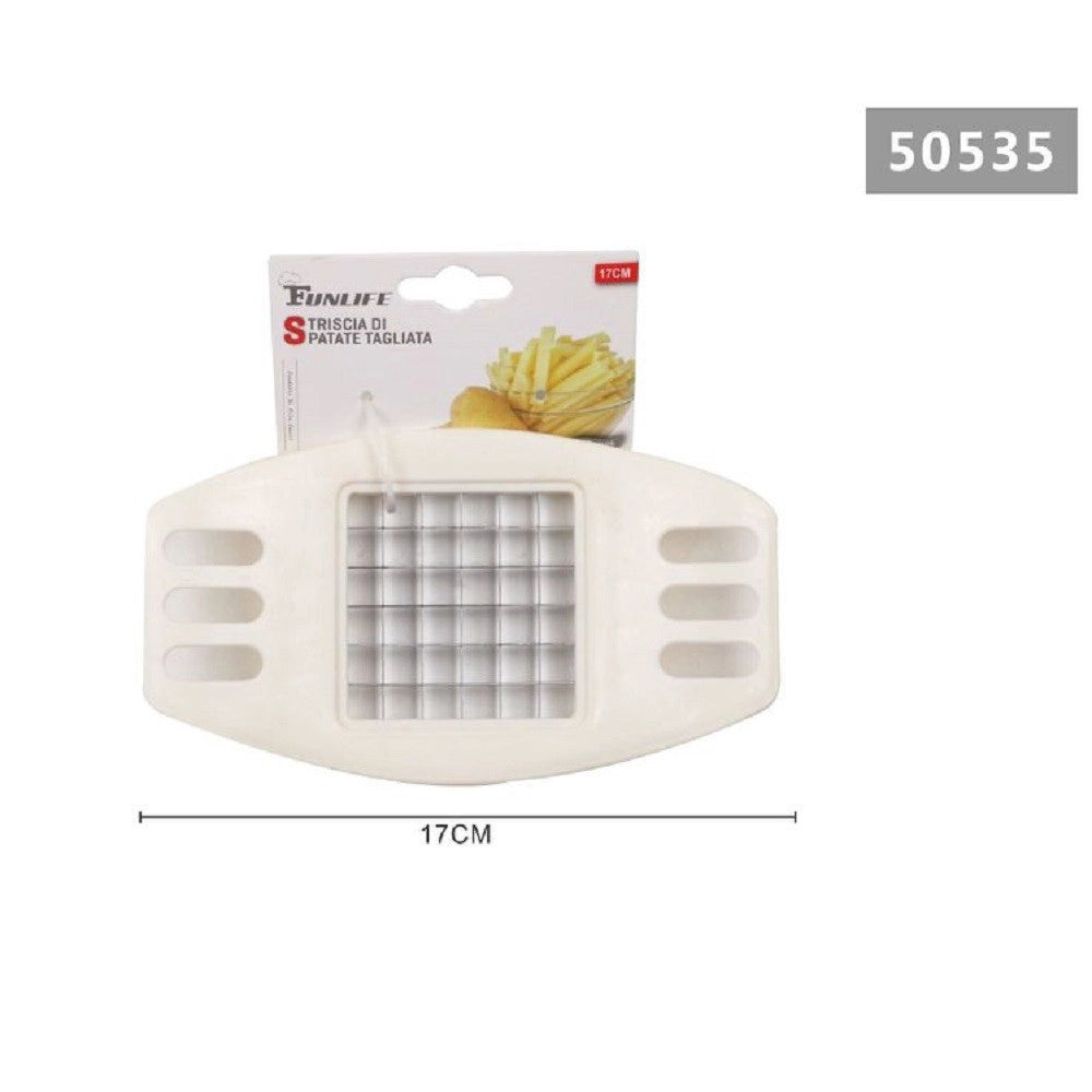 Trade Shop - Affetta Patate Patatine Fresche Fritte Pressa Taglia Patata Manuale 17cm 50535 -