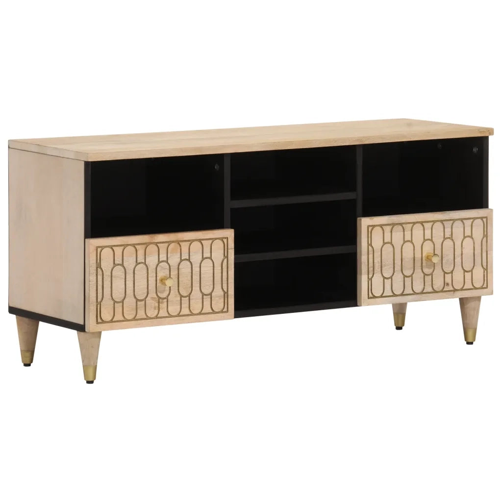 Mobile Porta TV 100x33x46 cm in Legno Massello di Mangocod mxl 115869