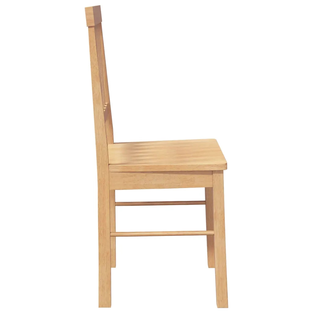 Sedie da Pranzo 2 pz in Legno Massello di Hevea