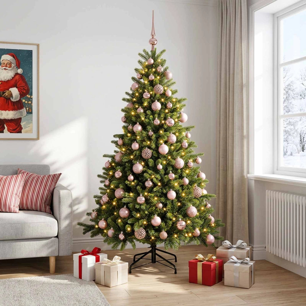 Albero di Natale artificiale con palline 240 cm 300 LED 3466707