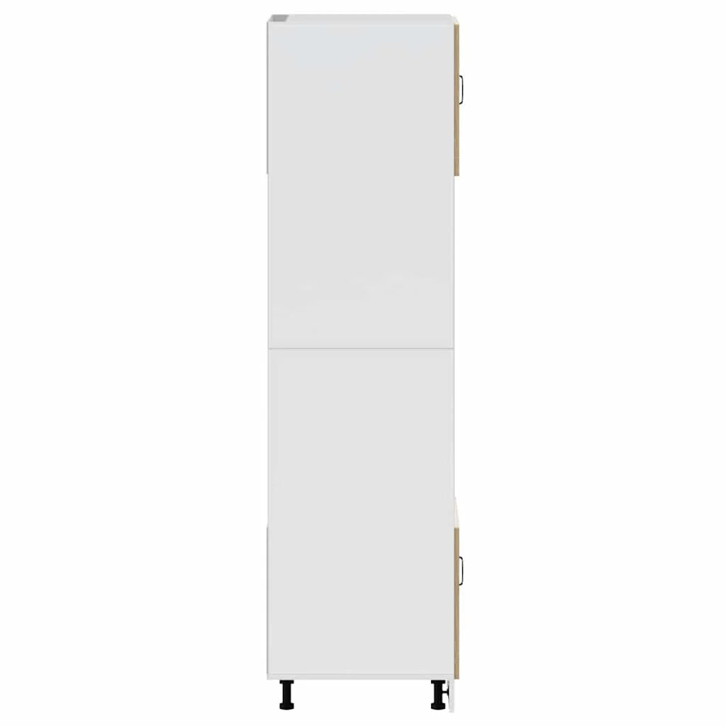 Set di 2 mobili per forno con piedini regolabili 60 x 57 x 207 cm design classico legno ingegnerizzato rovere Sonoma 02_0055719