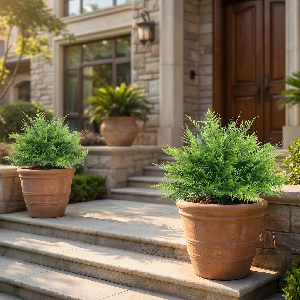 Set di 2 piante artificiali Boston Fern ¨C zephmum ¨C verde 60 cm