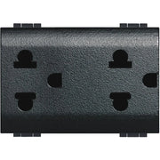 Living Int. - Presa duplex universale 2P+T 16A 127-250 Vac - standard euroamericano - L4185