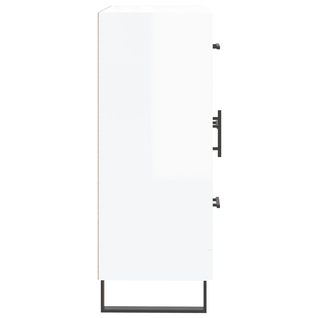 Credenza 69,5x34x90 cm in Legno Multistrato Bianco Lucido 830286