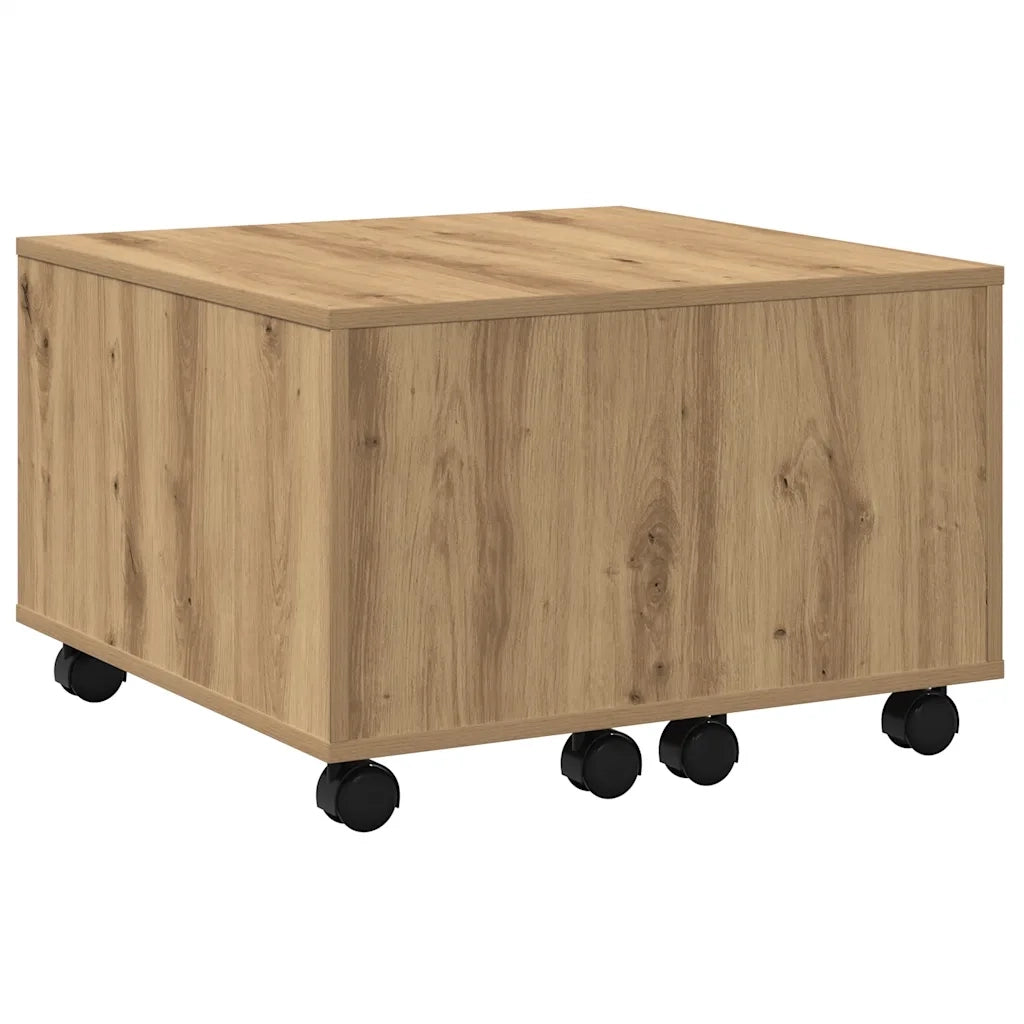 Tavolino salotto | Tavolino da caff¨¨ | Tavolino da Soggiorno Rovere Artigianale 60x60x38 cm in Truciolato