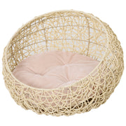 Cuccia per gatti ¨C Xylo ¨C rattan beige ?56x35 cm con cuscino