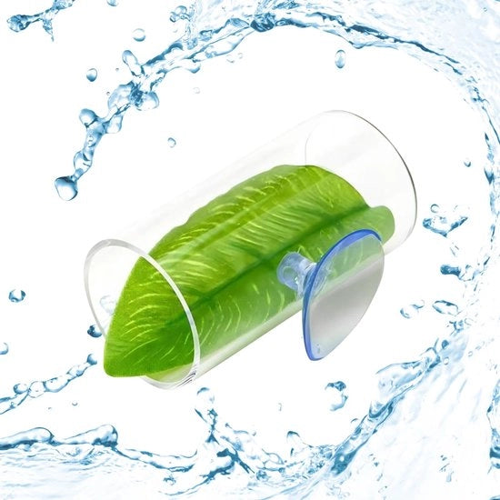 Habitat Acrilico per Betta - Bocchetta Bloccante - Giocattolo per Pesci Piccoli - Con Chiusini - Ideale per Gamberi - Decorazione per Acquario