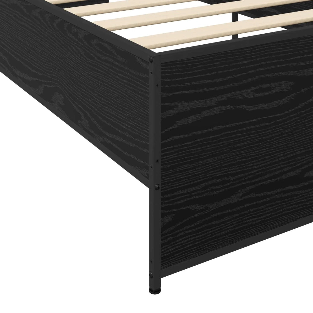 Struttura del letto Rovere Nero 80 x 200 cm 8009099