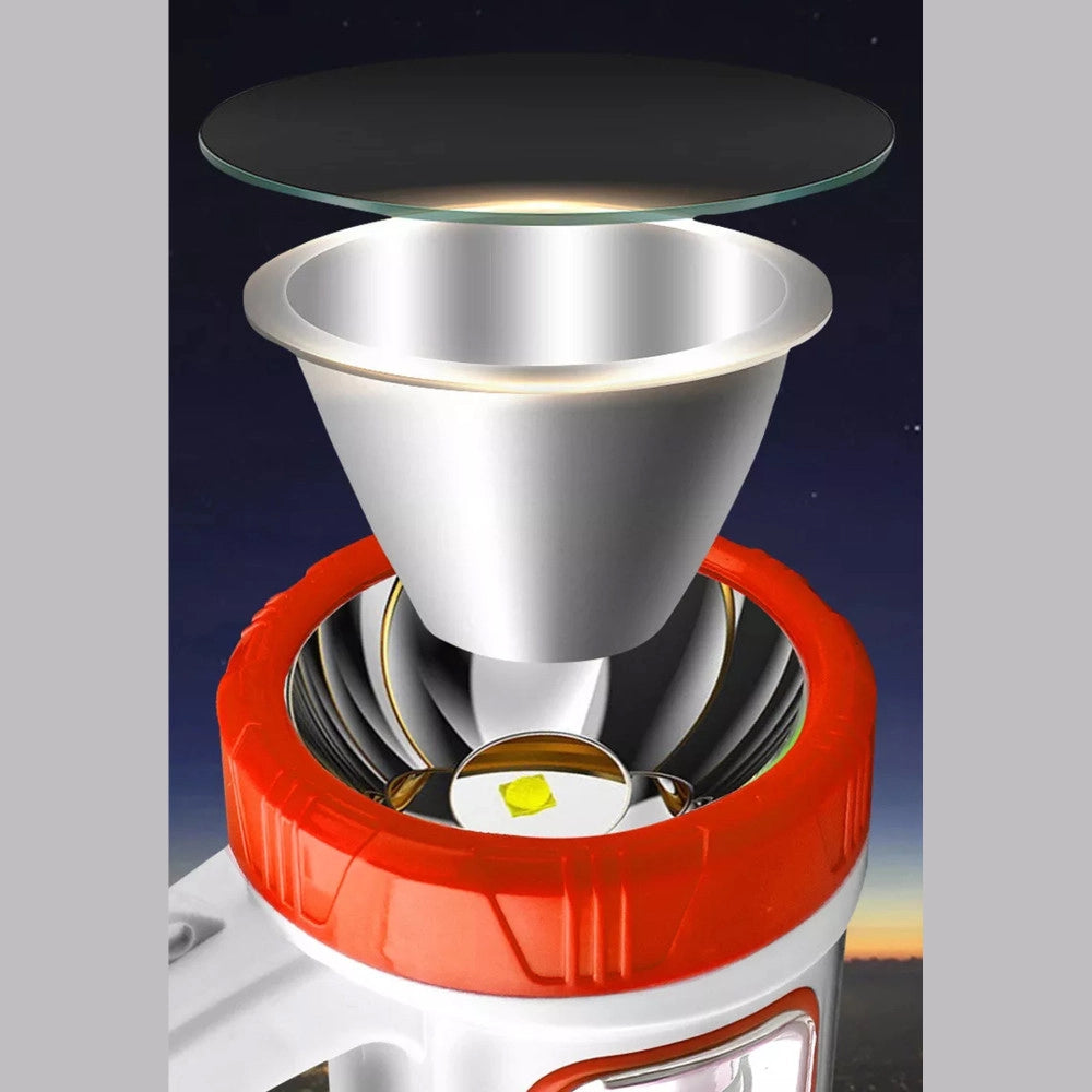 Trade Shop - Torcia Solare Ricaricabile Usb A Led Multifunzione Con Luce Laterale Portatile -
