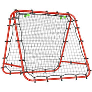 Porta da Calcio Pieghevole Regolabile ¨C Xylo ¨C Telaio Metallo Rosso 100x68-95cm