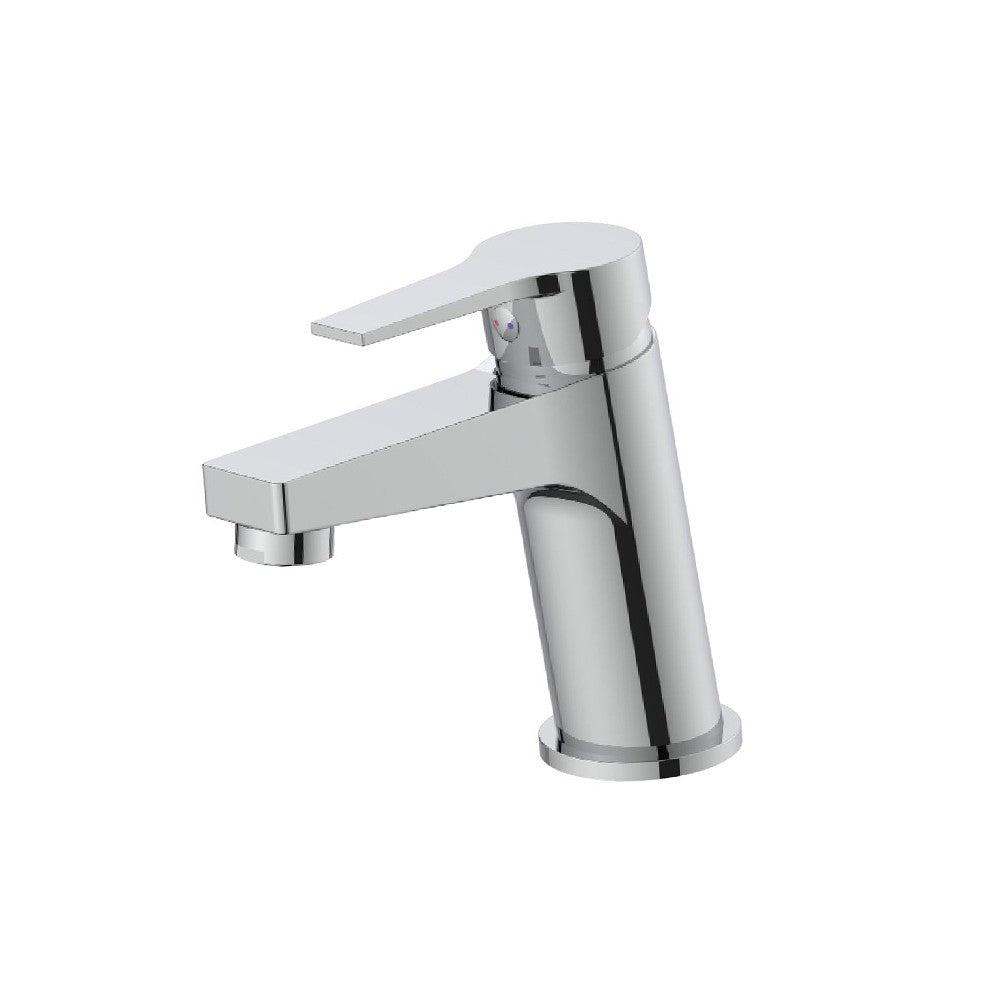 Rubinetto lavabo cromato con leva in metallo - Serie Hellis