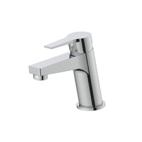 Rubinetto lavabo cromato con leva in metallo - Serie Hellis