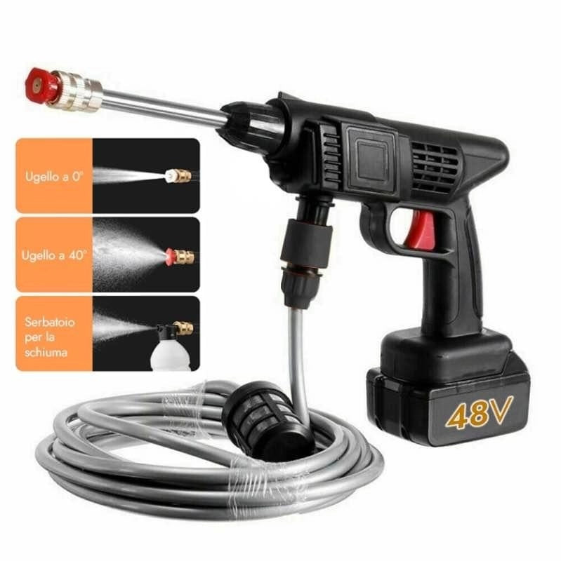 IDROPULITRICE A BATTERIA 48V ALTA PRESSIONE PORTATILE SENZA FILI LAVAGGIO AUTO