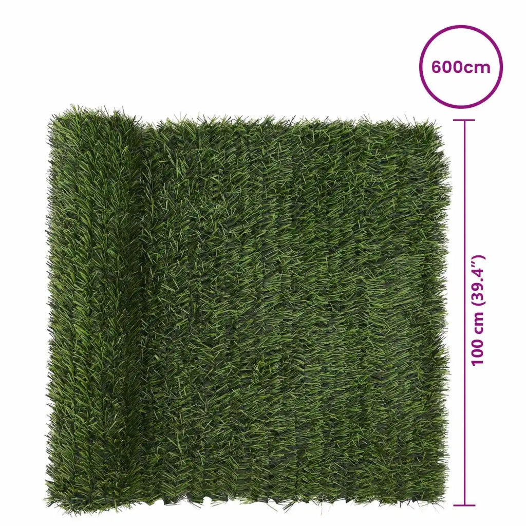 Recinzione Artificiale Verde chiaro 1 x 6 m PVC e Acciaio CFW4346436