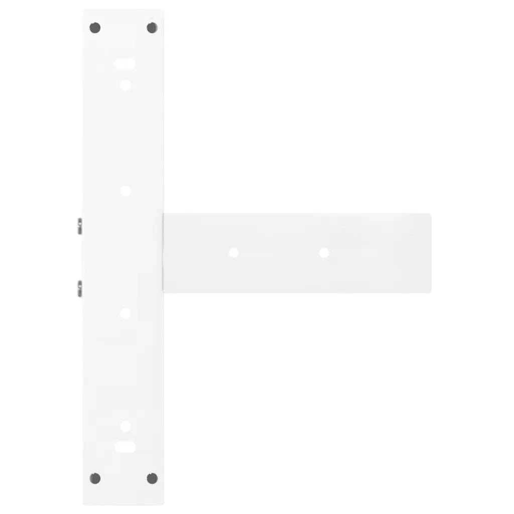 Gambe per tavolo da bar a forma di T 2 pz bianche 40x35x(110-111) cm in acciaio 4013097