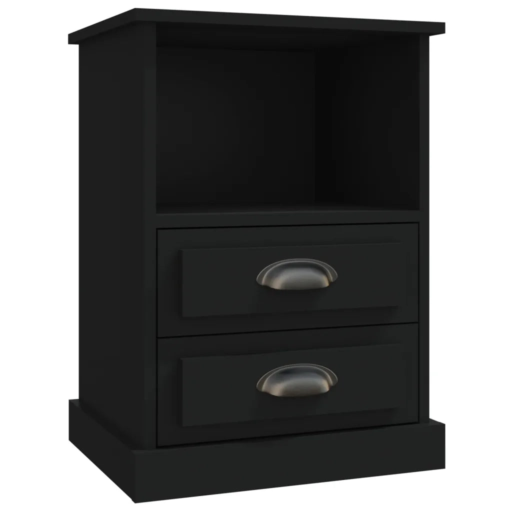 Comodini 2 pz-Set di 2 Tavolino da notte Neri 43x36x60 cm