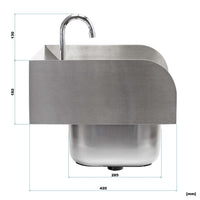 Lavello professionale quadrato acciaio inox Lavamani per ristorante bar