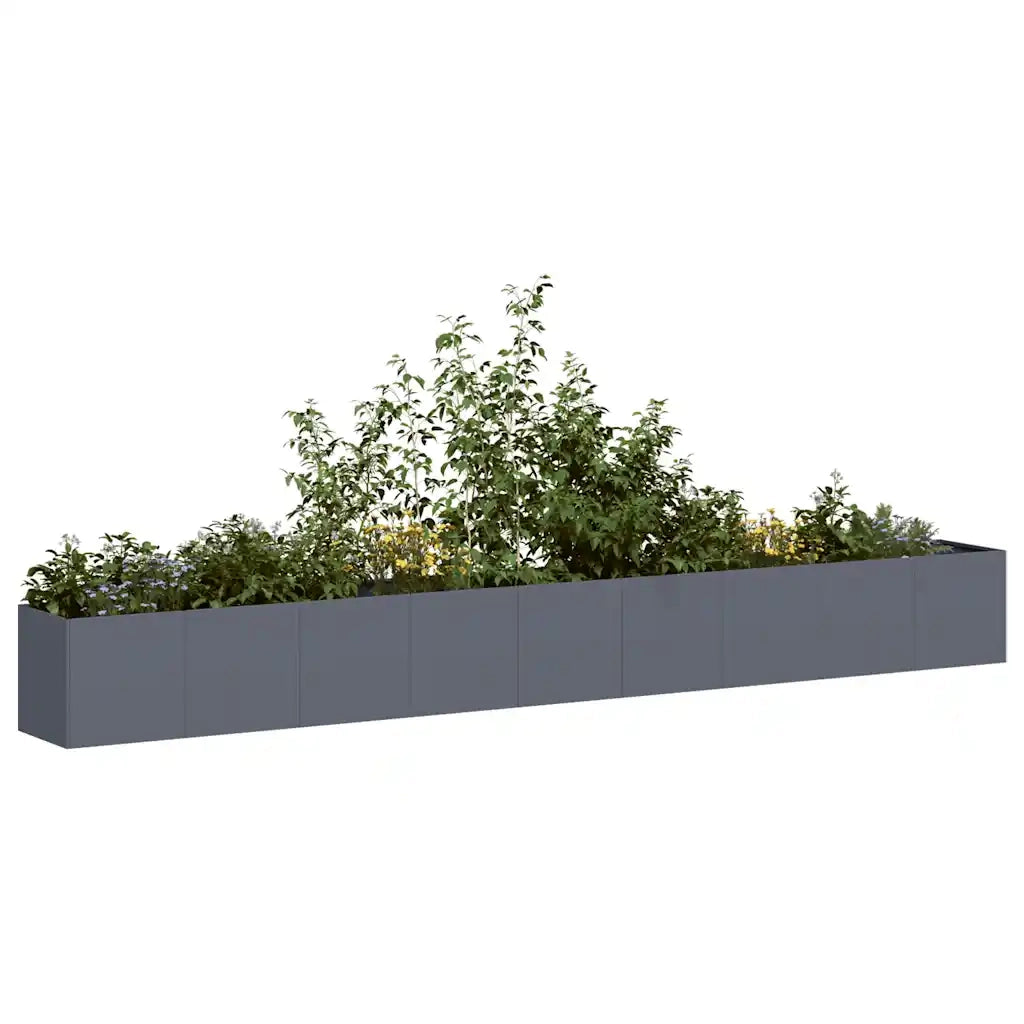 Fioriera Antracite 360x40x40 cm in Acciaio Laminato a Freddo 860698