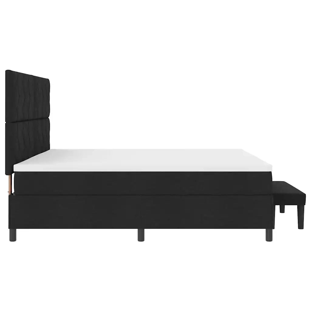 Letto a molle con testiera Nero 200 x 200 cm Tessuto 3344172