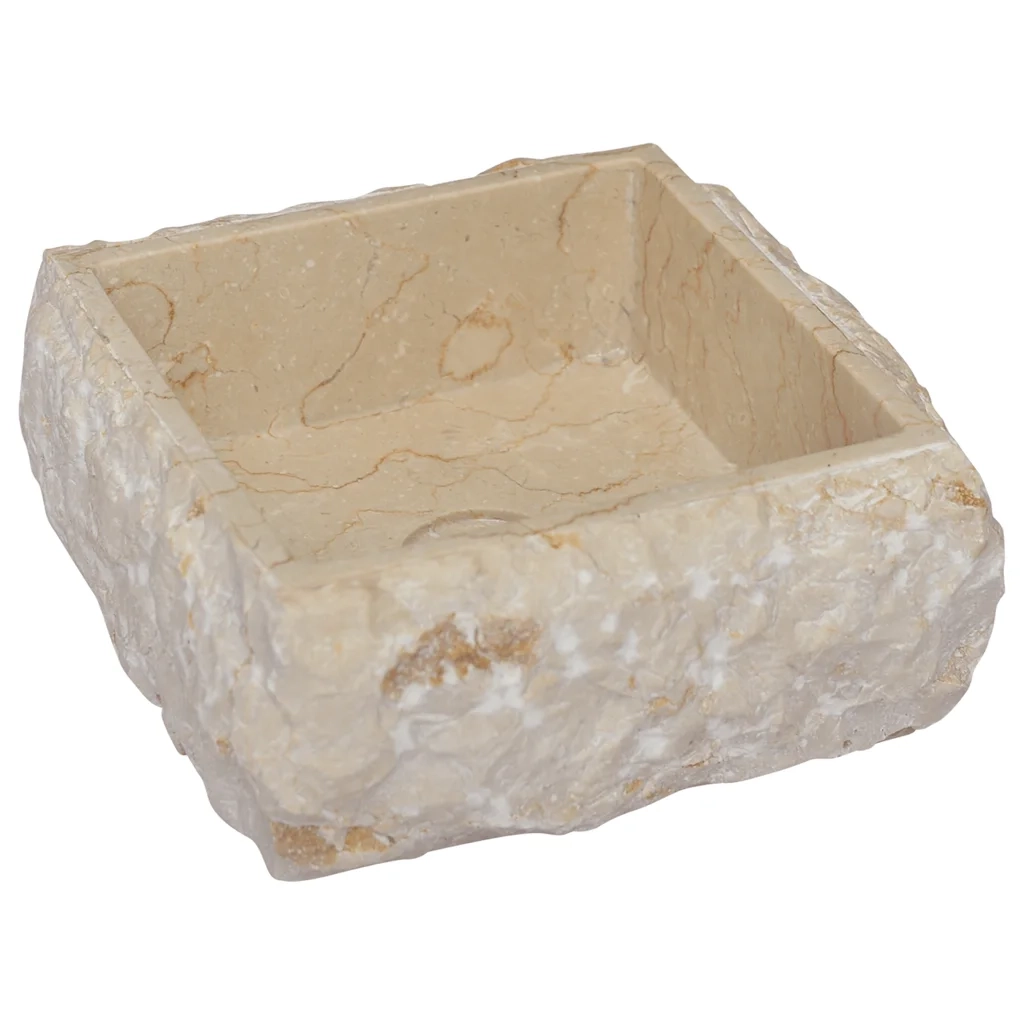 Lavandino-Lavello Crema 30x30x13 cm in Marmo