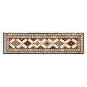Tappeto di lana multicolore kilim a mano 80 x 300 cm soggiorno camera da letto