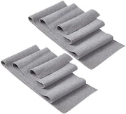 Accessori di abbigliamento a strisce - 2 pezzi - 100x15 cm - Stoffa stretch grigia - Tessuto a righe fine - 1,5/2 mm di spessore - Stoffa