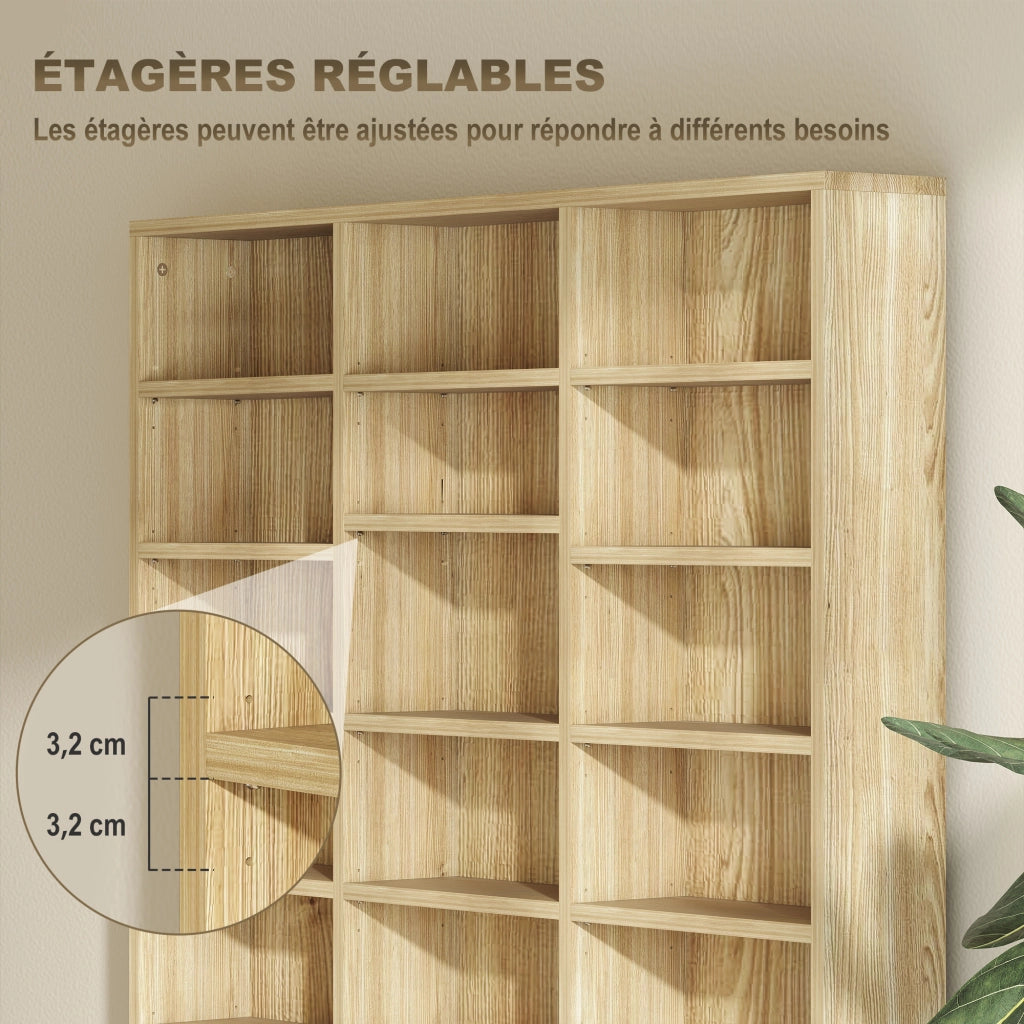 Libreria CD DVD ¨C Minimal ¨C Rovere 36 scomparti ripiani regolabili