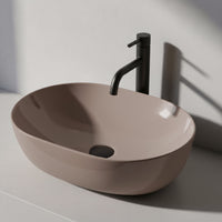 Lavabo Da Appoggio Rea Lisa Beige Shiny