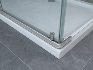 Box doccia in Cristallo 8 mm frameless due lati apertura battente interno ed esterno - Misura: 80 x 120 x195h