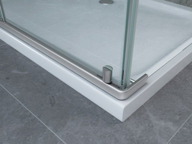 Box doccia in Cristallo 8 mm frameless due lati apertura battente interno ed esterno - Misura: 80 x 120 x195h