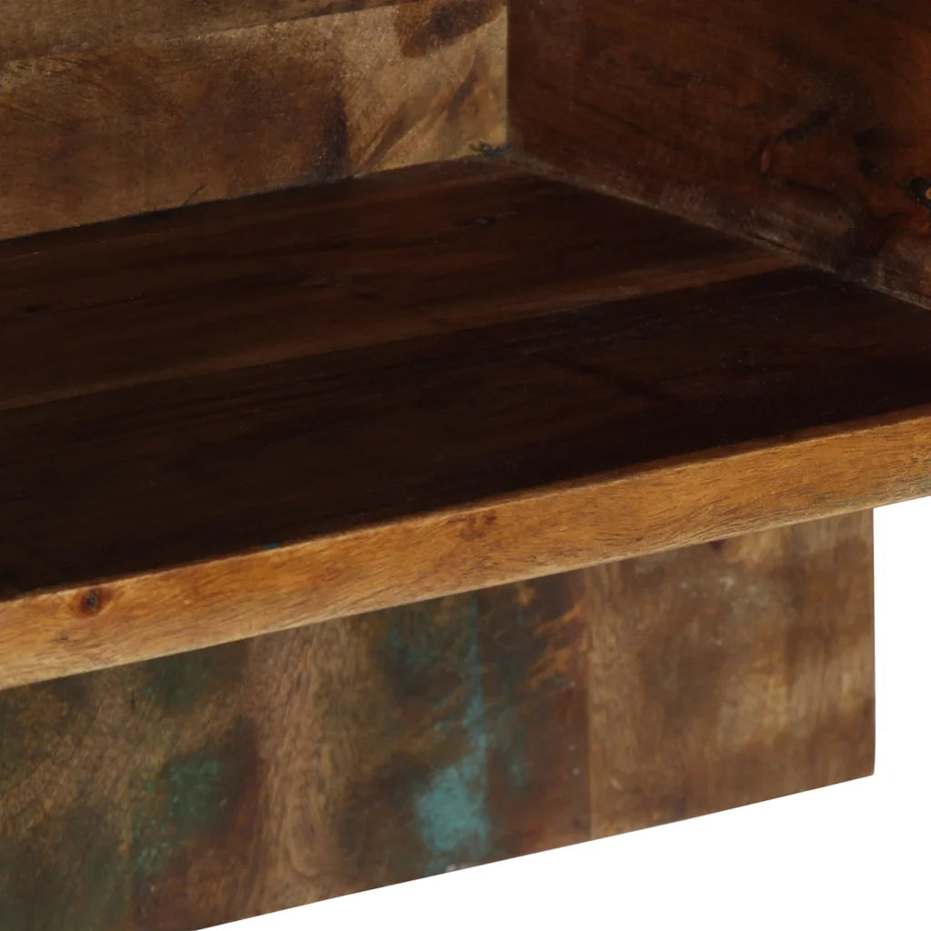 Comodino-Tavolino da notte Multicolore 50x27x50 cm in Legno Massello Recupero 966008